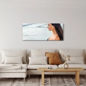 Tablou - Femeia la plajă (120x50 cm)