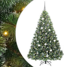 vidaXL Brad de Crăciun artificial cu 300 LED Verde 180 cm PE și PVC