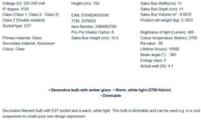 Bec decorativ Deco E27 S105 Dimabil