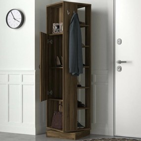 Cuier rotativ cu oglindă Roll Walnut