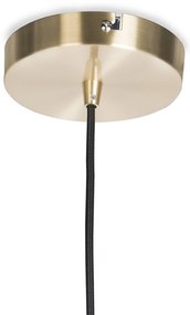 Lampă suspendată inteligentă alamă cu sticlă fumurie 30 cm incl. WiFi ST64 - Ball