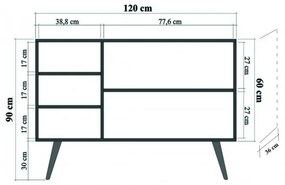 Consola MEGA-723 Sonoma Oak