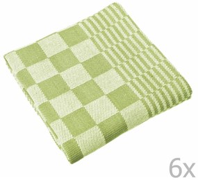 Set 6 prosoape Tiseco Home Studio Mineur, 65 x 65 cm, verde