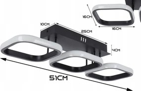 Plafonieră LED 33W/230V, neagră