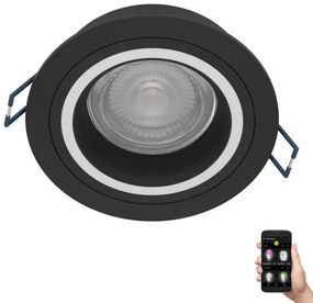 Corp de iluminat LED RGBW încastrat dimabil Eglo 900764 CAROSSO-Z 4,7W/230V negru