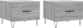 vidaXL Măsuțe de cafea, 2 buc., gri sonoma, 50x50x40 cm, lemn compozit