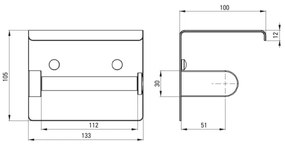 Deante ADR_0221 - Suport pentru hârtie igienică ROUND, crom lucios