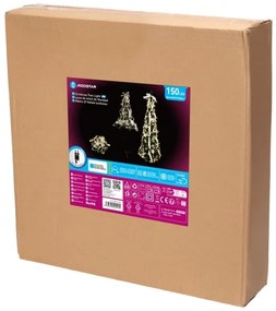 Aigostar - Brad de Crăciun LED pentru exterior 150xLED/230V 1,8m IP44 alb/auriu alb rece