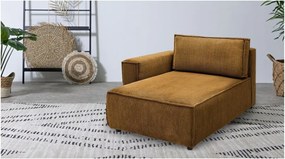 Modul pentru canapea galben muștar cu tapițerie din catifea reiată (cu colț pe partea stângă ) Nihad modular – Bobochic Paris