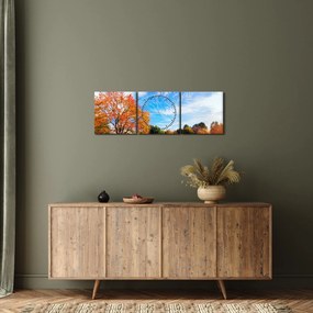 Tablou - Peisaj de toamnă (cu ceas) (90x30 cm)
