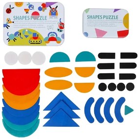 Puzzle cu forme logice, jucărie din lemn Montessori