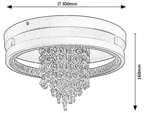 Rabalux 71352 - Plafonieră LED MARIBELL, 20W/230V, 3000/3500/4000K, Ø 30 cm