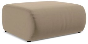 Taburet bej cu tapițerie din catifea Ekahi – Makamii