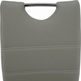 Scaun de bucătărie, gri deschis/cusătura deschisă, ABIRA NEW