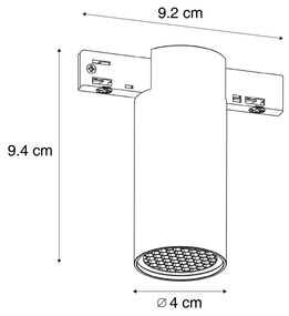 Spot modern bronz închis pentru sistem de șină monofazat GU10 35mm - Slimline Nubee Honey