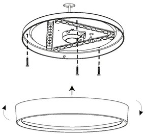 Eglo 98603 - Plafonieră LED MUSURITA LED/16,8W/230V