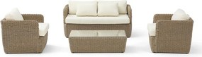 Set mobilier de grădină din ratan Avenberg TROPEA bej