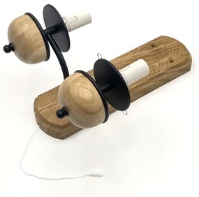 Aplică Brilagi COTTAGE 2xE14/40W/230V stejar/alb