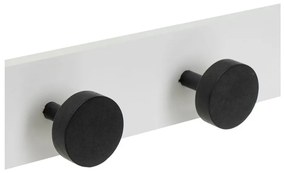 Cuier de perete alb-negru din lemn de pin 40 cm Anillos – Casa Selección