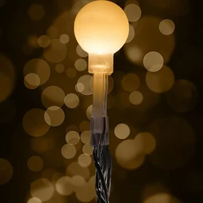 Lumini pentru petrecere - 10 m, 100 LED, alb cald, pe baterie