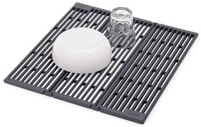 Scurgător de vase gri ajustabil din plastic 43x13 cm Platform – Joseph Joseph