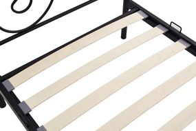 Pat metalic Panama Negru – 90 x 200 cm