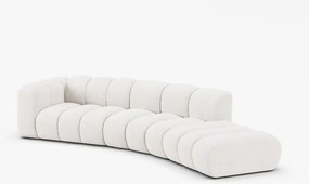 Canapea deschisa rotunjita 5 locuri Lupine boucle Baloo L335 cm