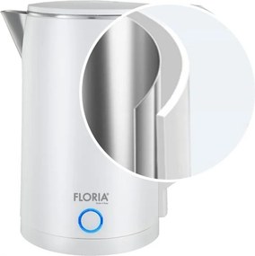 Fierbator electric Floria ZLN4920 Alb, putere 1500W, capacitate 2 litri, protectie la supraincalzire