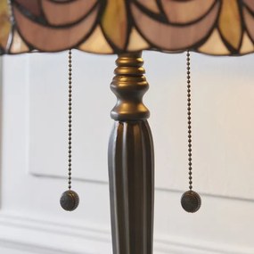 Endon 112184 - Lampă de masă Tiffany HUTCHINSON, 2x E27/10W/230V, diam. 40 cm