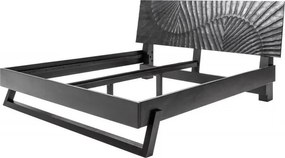 Pat dublu din lemn de mango Scorpion 180x200cm, negru