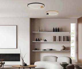 Lustra aplicata LED design inelar Ring auriu, 60cm