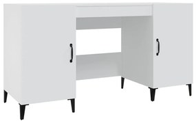vidaXL Birou, alb, 140x50x75 cm, lemn compozit