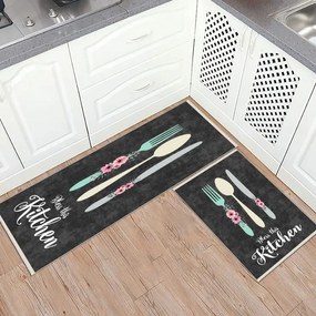 Set 2 Covoare bucatarie antiderapante 60x80 cm + 60x120 cm, CBU304