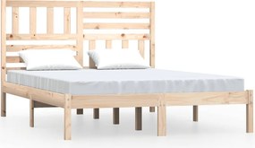 vidaXL Cadru de pat fără saltea, 120x190 cm, lemn masiv pin