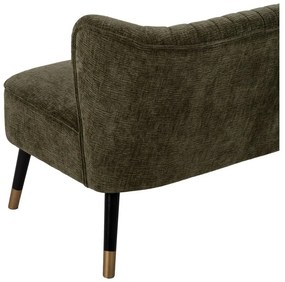 Canapea verde cu tapițerie din chenille 134 cm Glam – Ixia