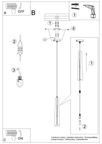 Lustră pe cablu Sollux SL.1397 PRYSM 1xG9/8W/230V alb
