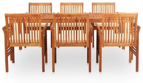 278899 vidaXL Set mobilier de exterior cu perne 7 piese lemn masiv de acacia