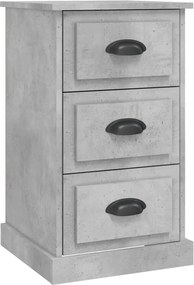 vidaXL Noptieră, gri beton, 39x39x67 cm, lemn prelucrat
