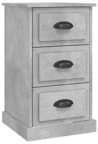 816164 vidaXL Noptieră, gri beton, 39x39x67 cm, lemn prelucrat