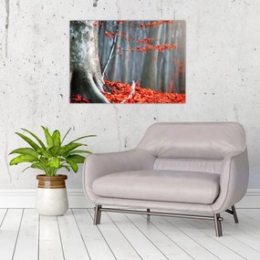 Tablou pe sticlă - Toamna (70x50 cm)