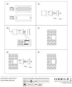 Spot LED incastrabil de exterior IP54 iluminat ambiental STRIPE alb