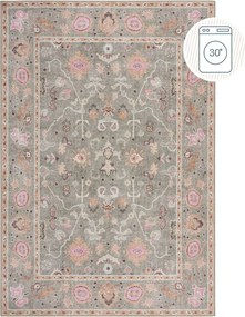 Covor verde deschis lavabil 115x170 cm Una Floral – Flair Rugs