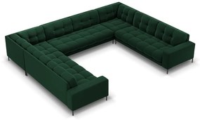 Coltar 9 locuri Bali velvet/picioare negre – L327 x l256 x h75