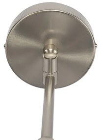 Aplică de perete din oțel cu abajur alb și braț reglabil - Ladas Deluxe