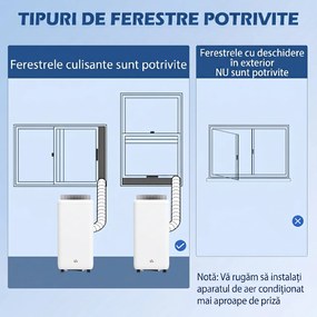 HOMCOM Aparat portabil de aer condiţionat, dezumidificator, ventilator | Aosom Romania