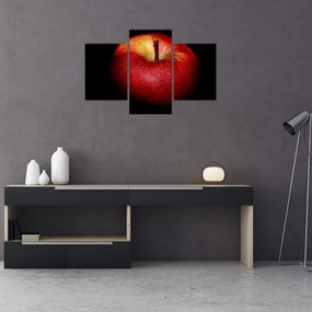 Tablou cu măr pe fundal negru (90x60 cm)