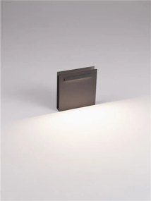 Mini Stalp de exterior LED 2700K, IP67 RECTO H-23cm gri inchis