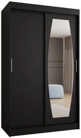 Dulap de haine 120 cm Rosaria (Negru). 1126294