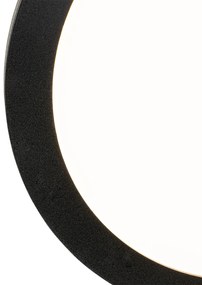 Plafoniera moderna neagra 30 cm cu LED IP44 - Steve