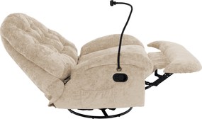 Scaun pivotant de lux, cu balansare, bej, DELMOR